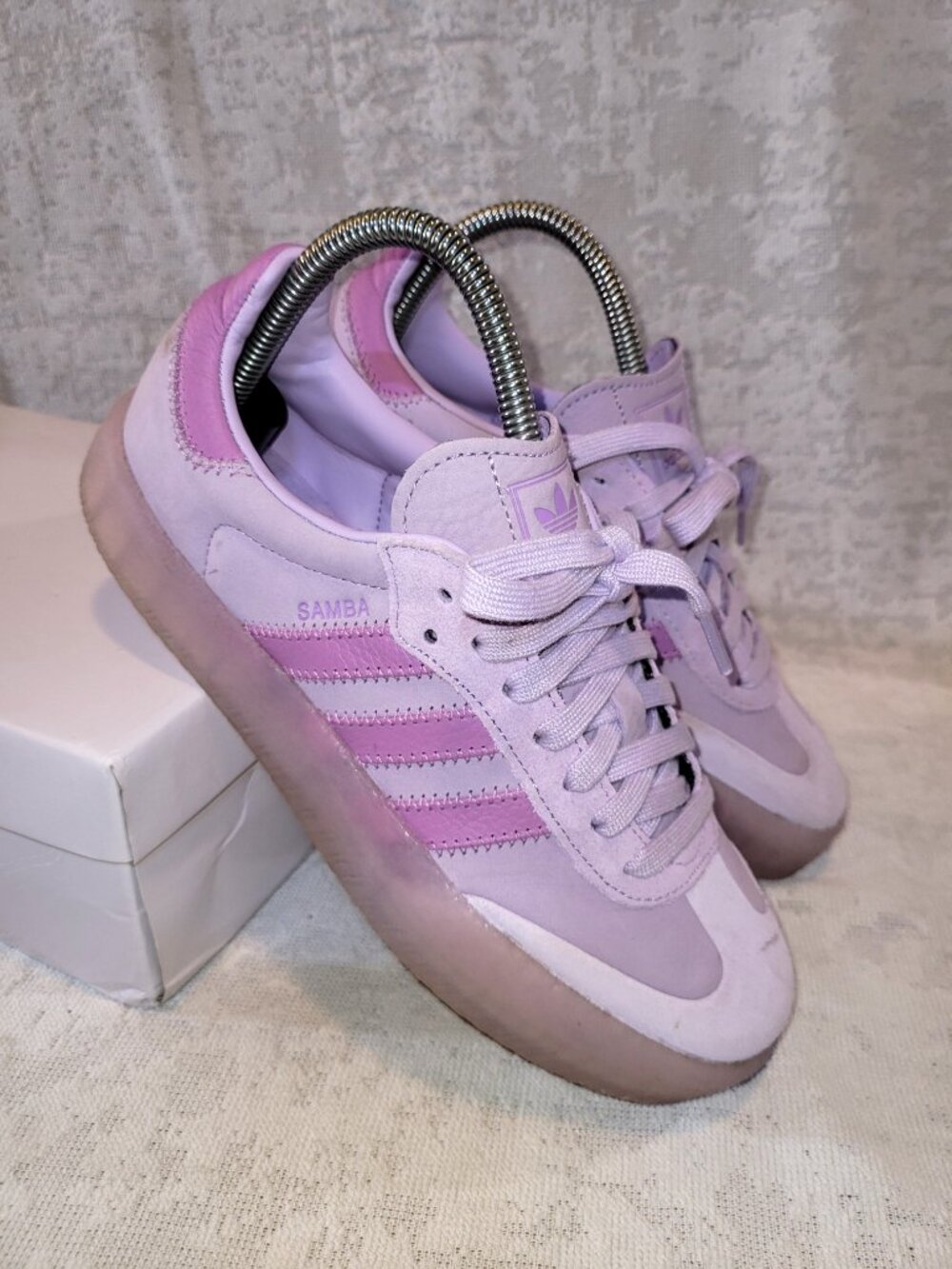Adidas Sambae Samba OG Preloved Purple Lilac Tan Gum JS3955 Women's Size 6.5 - Picture 7 of 15